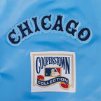 MLB CHICAGO WHITE SOX  RETRO CLASSIC WOMEN'S RIB SATIN JACKET (UNIVERSITY BLUE)
