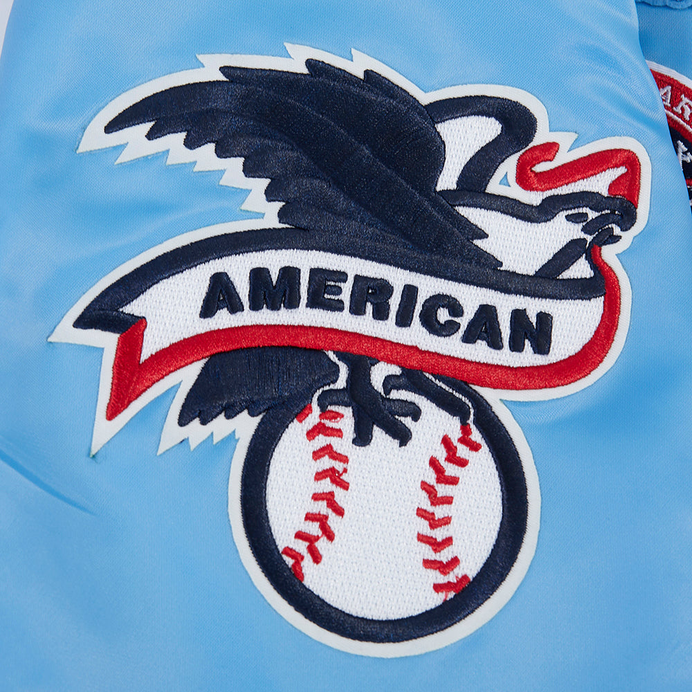 MLB CHICAGO WHITE SOX  RETRO CLASSIC WOMEN'S RIB SATIN JACKET (UNIVERSITY BLUE)