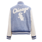 MLB CHICAGO WHITE SOX VARSITY BLUES BLOUSON COLLÉGIAL EN DENIM POUR FEMME (DENIM/LIN)
