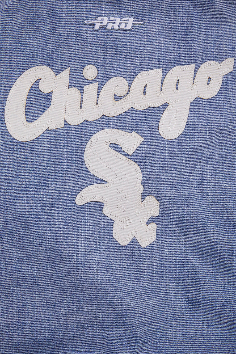 MLB CHICAGO WHITE SOX VARSITY BLUES BLOUSON COLLÉGIAL EN DENIM POUR FEMME (DENIM/LIN)