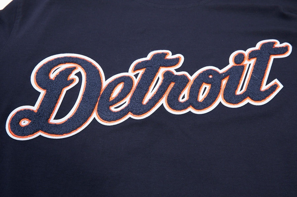 MLB DETROIT TIGERS CLASSIC CHENILLE HAUT POUR HOMME (MARINE MINUIT)