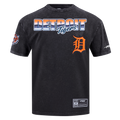 MLB DETROIT TIGERS HAUT CHROME EN JERSEY DE COTON À ÉPAULES TOMBANTES POUR HOMME (NOIR DÉLAVÉ)