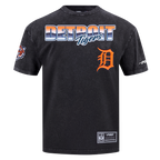 MLB DETROIT TIGERS HAUT CHROME EN JERSEY DE COTON À ÉPAULES TOMBANTES POUR HOMME (NOIR DÉLAVÉ)
