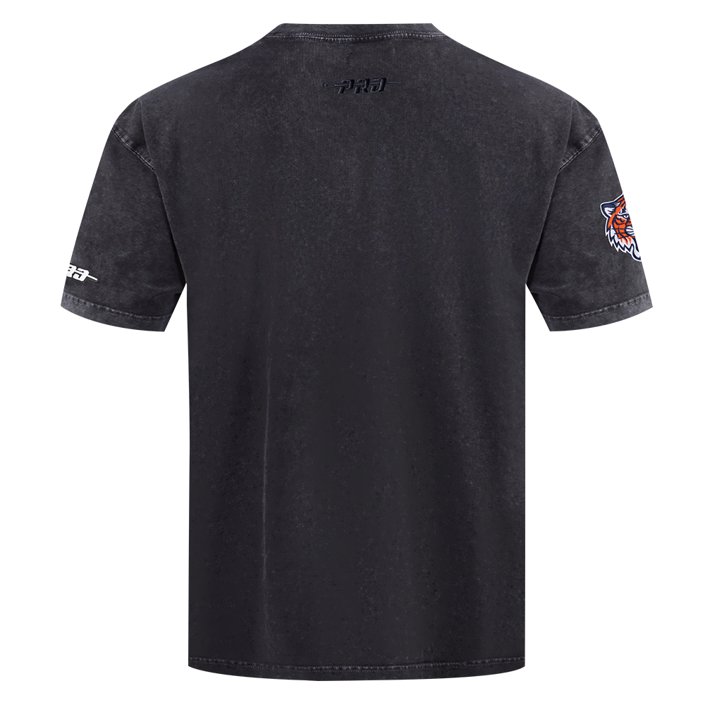 MLB DETROIT TIGERS HAUT CHROME EN JERSEY DE COTON À ÉPAULES TOMBANTES POUR HOMME (NOIR DÉLAVÉ)