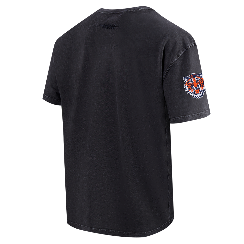 MLB DETROIT TIGERS HAUT CHROME EN JERSEY DE COTON À ÉPAULES TOMBANTES POUR HOMME (NOIR DÉLAVÉ)