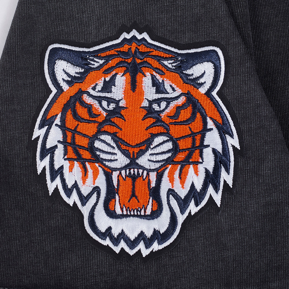 MLB DETROIT TIGERS HAUT CHROME EN JERSEY DE COTON À ÉPAULES TOMBANTES POUR HOMME (NOIR DÉLAVÉ)