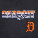 MLB DETROIT TIGERS HAUT CHROME EN JERSEY DE COTON À ÉPAULES TOMBANTES POUR HOMME (NOIR DÉLAVÉ)