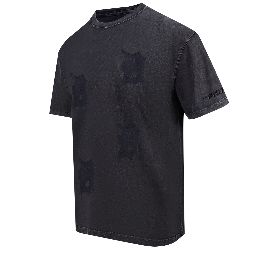MLB DETROIT TIGERS WASHED VANGUARD T-SHIRT À MANCHES COURTES POUR HOMME (NOIR DÉLAVÉ)