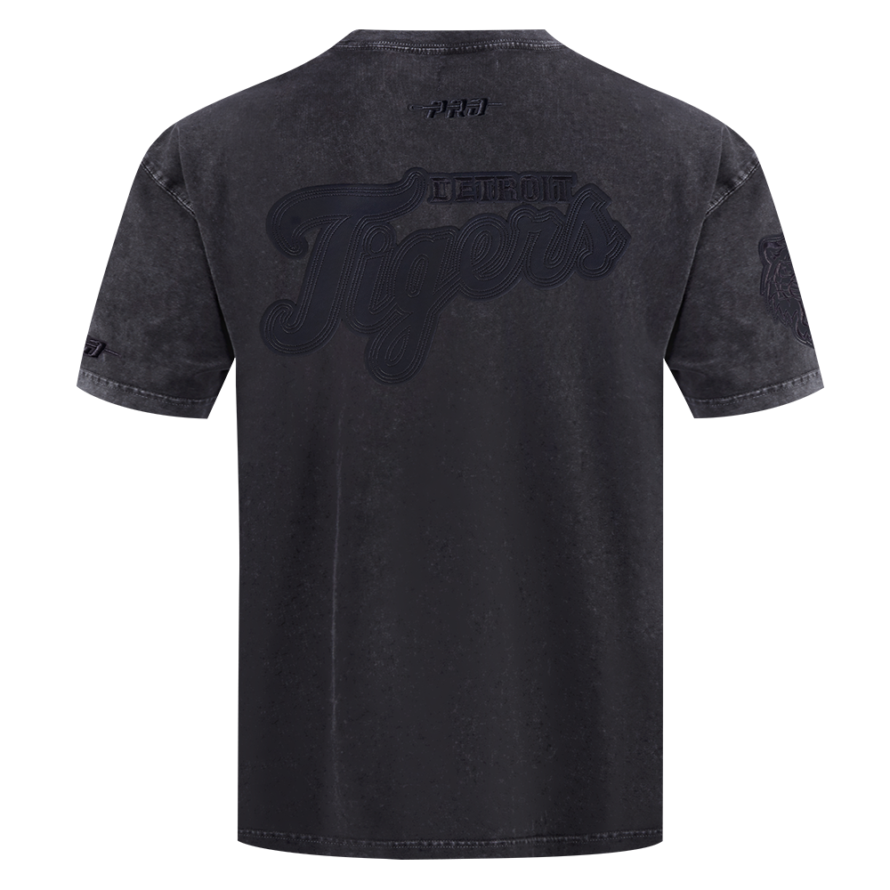 MLB DETROIT TIGERS WASHED VANGUARD T-SHIRT À MANCHES COURTES POUR HOMME (NOIR DÉLAVÉ)