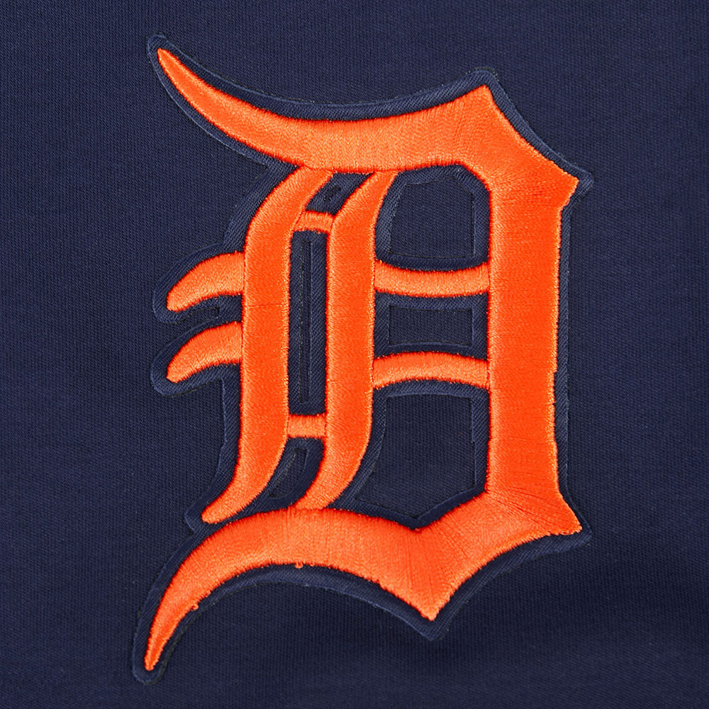 MLB DETROIT TIGERS CLASSIC CHENILLE HAUT EN MAILLE DOUBLE POUR HOMME (MARINE MINUIT/ORANGE)