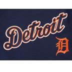 MLB DETROIT TIGERS CLASSIC CHENILLE HAUT EN MAILLE DOUBLE POUR HOMME (MARINE MINUIT/ORANGE)