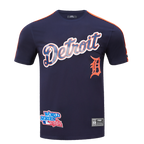 MLB DETROIT TIGERS HAUT PRO TEAM À BANDES ET À LOGO POUR HOMME (MARINE MINUIT/ORANGE)