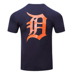 MLB DETROIT TIGERS HAUT PRO TEAM À BANDES ET À LOGO POUR HOMME (MARINE MINUIT/ORANGE)
