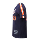 MLB DETROIT TIGERS HAUT PRO TEAM À BANDES ET À LOGO POUR HOMME (MARINE MINUIT/ORANGE)