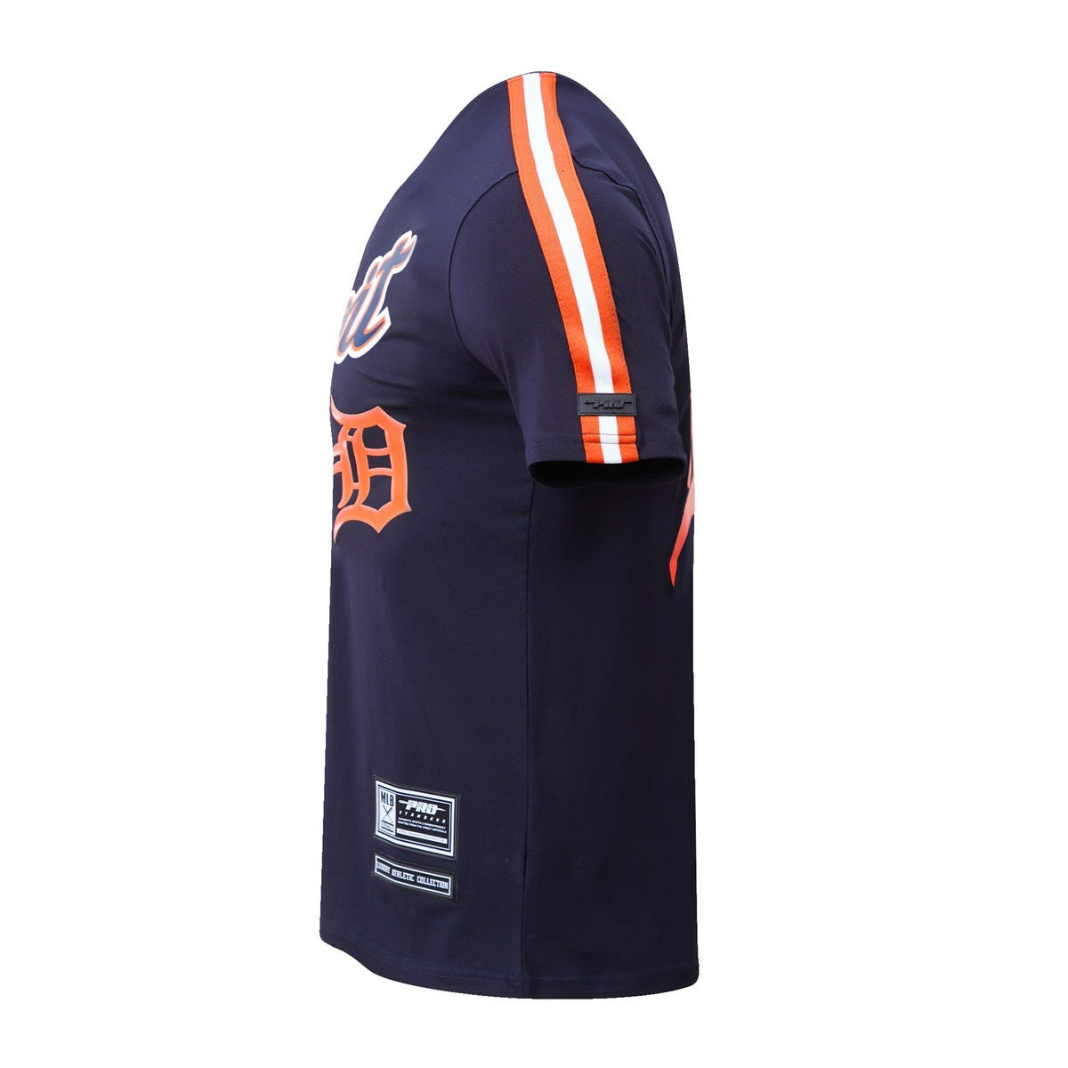 MLB DETROIT TIGERS HAUT PRO TEAM À BANDES ET À LOGO POUR HOMME (MARINE MINUIT/ORANGE)
