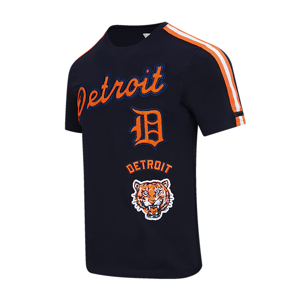 MLB DETROIT TIGERS RETRO CLASSIC MEN'S STRIPED TOP (MIDNIGHT NAVY/ORANGE/MIDNIGHT NAVY)