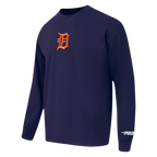 MLB DETROIT TIGERS LIVING LARGE MEN'S DROP SHOULDER LS TOP (MIDNIGHT NAVY)