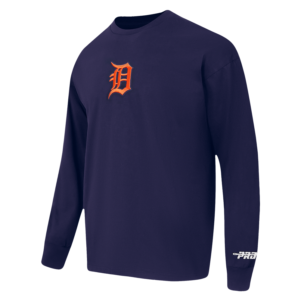 MLB DETROIT TIGERS LIVING LARGE MEN'S DROP SHOULDER LS TOP (MIDNIGHT NAVY)