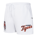 MLB DETROIT TIGERS SOUVENIR SHORT EN FILET POUR HOMME (BLANC)
