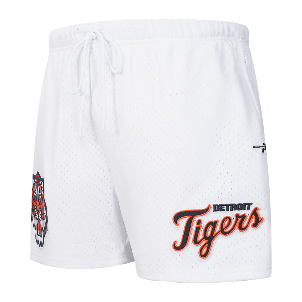 MLB DETROIT TIGERS SOUVENIR SHORT EN FILET POUR HOMME (BLANC)