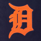 MLB DETROIT TIGERS CLASSIC CHENILLE SHORT PRO EN MAILLE DOUBLE POUR HOMME (MARINE MINUIT/ORANGE)