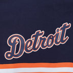 MLB DETROIT TIGERS CLASSIC CHENILLE SHORT PRO EN MAILLE DOUBLE POUR HOMME (MARINE MINUIT/ORANGE)