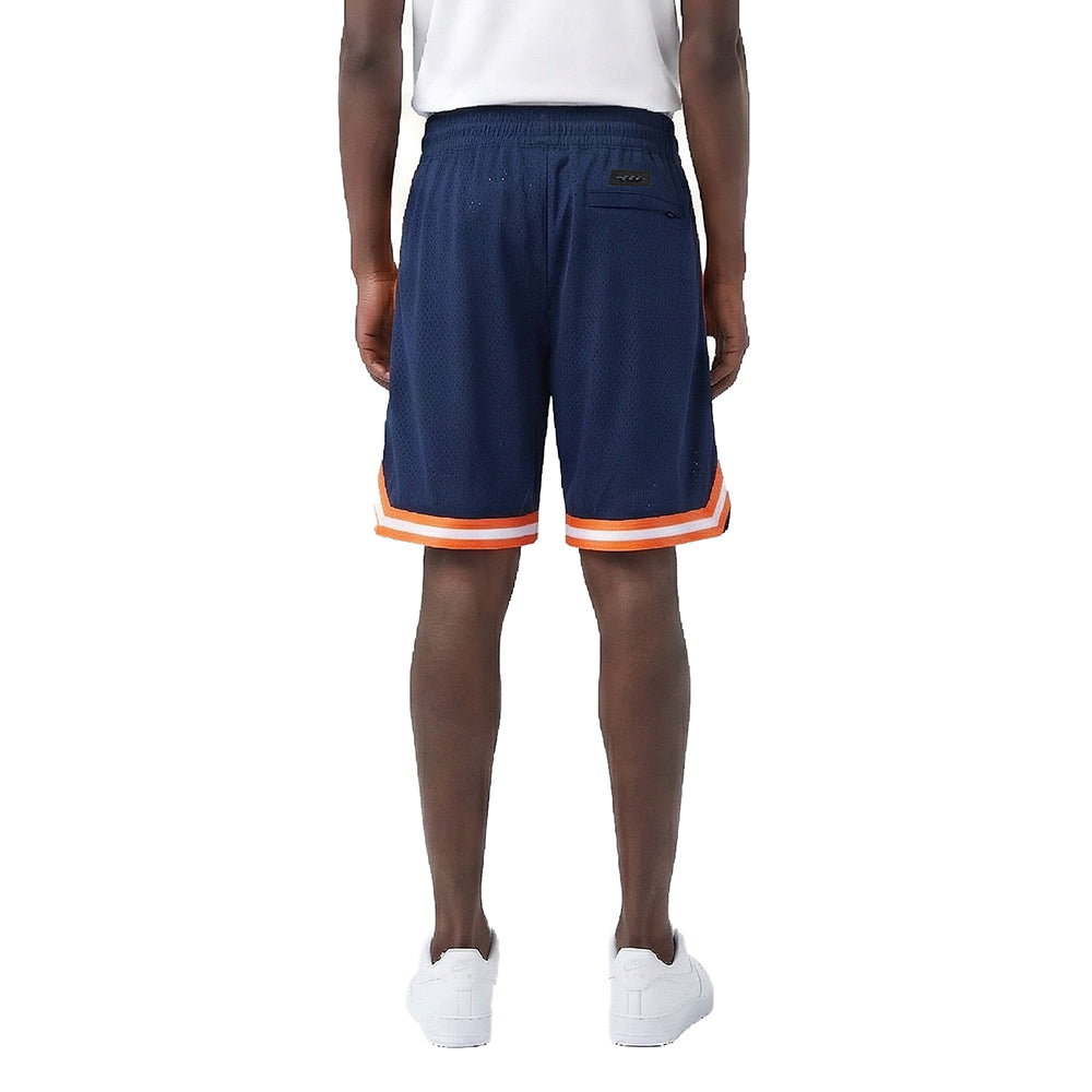 MLB DETROIT TIGERS CLASSIC CHENILLE SHORT PRO EN MAILLE DOUBLE POUR HOMME (MARINE MINUIT/ORANGE)