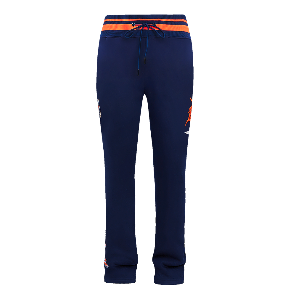MLB DETROIT TIGERS SCRIPT TAIL MEN'S RIB FLC SWEATPANT (MIDNIGHT NAVY/ORANGE/MIDNIGHT NAVY)
