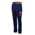 MLB DETROIT TIGERS SCRIPT TAIL MEN'S RIB FLC SWEATPANT (MIDNIGHT NAVY/ORANGE/MIDNIGHT NAVY)