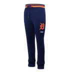 MLB DETROIT TIGERS SCRIPT TAIL MEN'S RIB FLC SWEATPANT (MIDNIGHT NAVY/ORANGE/MIDNIGHT NAVY)