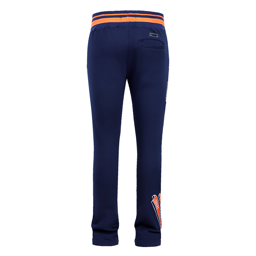 MLB DETROIT TIGERS SCRIPT TAIL MEN'S RIB FLC SWEATPANT (MIDNIGHT NAVY/ORANGE/MIDNIGHT NAVY)