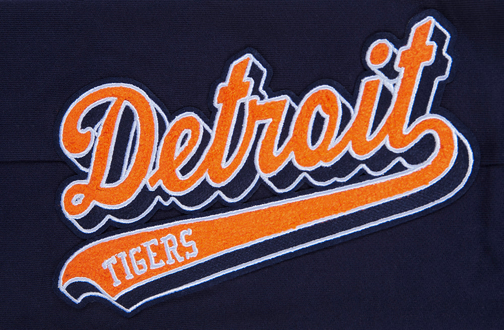 MLB DETROIT TIGERS SCRIPT TAIL MEN'S RIB FLC SWEATPANT (MIDNIGHT NAVY/ORANGE/MIDNIGHT NAVY)
