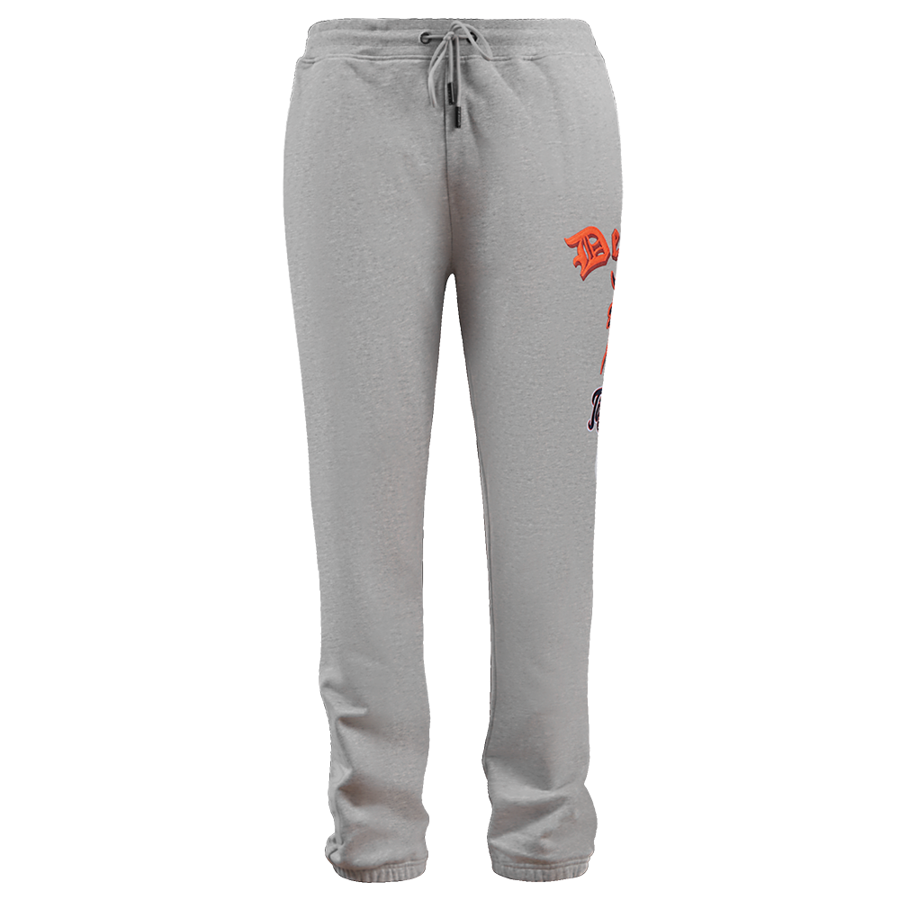 MLB DETROIT TIGERS OLD ENGLISH MEN'S SWEATPANT (HEATHER GREY)