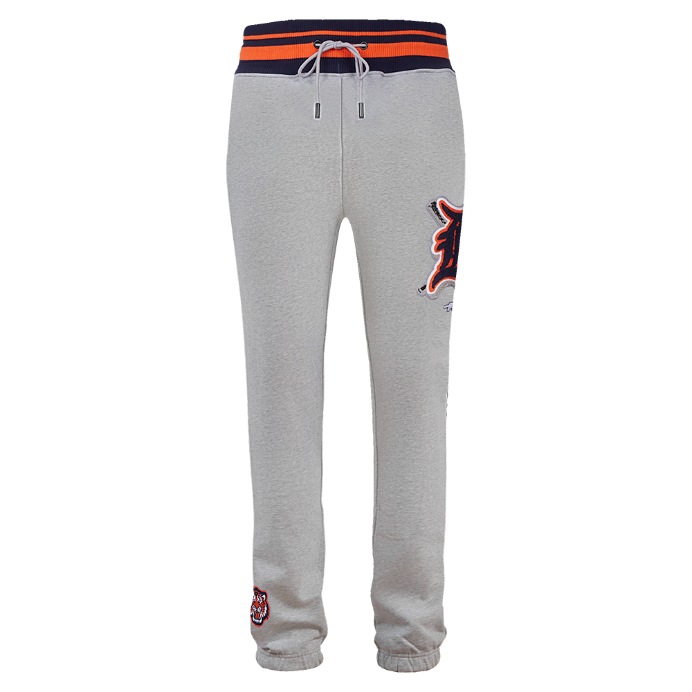 MLB DETROIT TIGERS MASH UP MEN'S RIB FLC SWEATPANT (HEATHER GREY/MIDNIGHT NAVY/ORANGE)