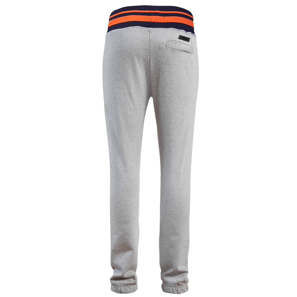 MLB DETROIT TIGERS MASH UP PANTALON OUATÉ EN MOLLETON CÔTELÉ POUR HOMME (GRIS CHINÉ/MARINE MINUIT/ORANGE)