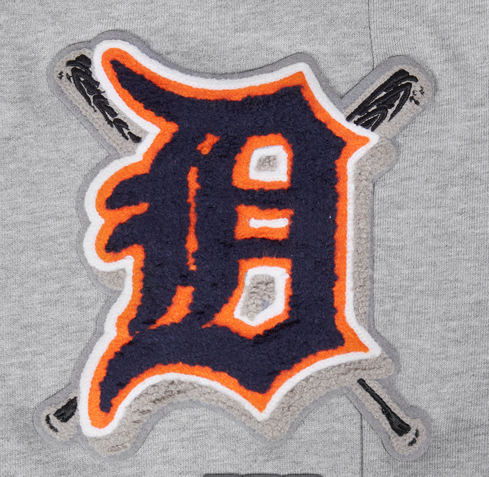 MLB DETROIT TIGERS MASH UP PANTALON OUATÉ EN MOLLETON CÔTELÉ POUR HOMME (GRIS CHINÉ/MARINE MINUIT/ORANGE)