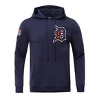 MLB DETROIT TIGERS CLASSIC CHENILLE MEN'S PULLOVER HOODIE (MIDNIGHT NAVY)