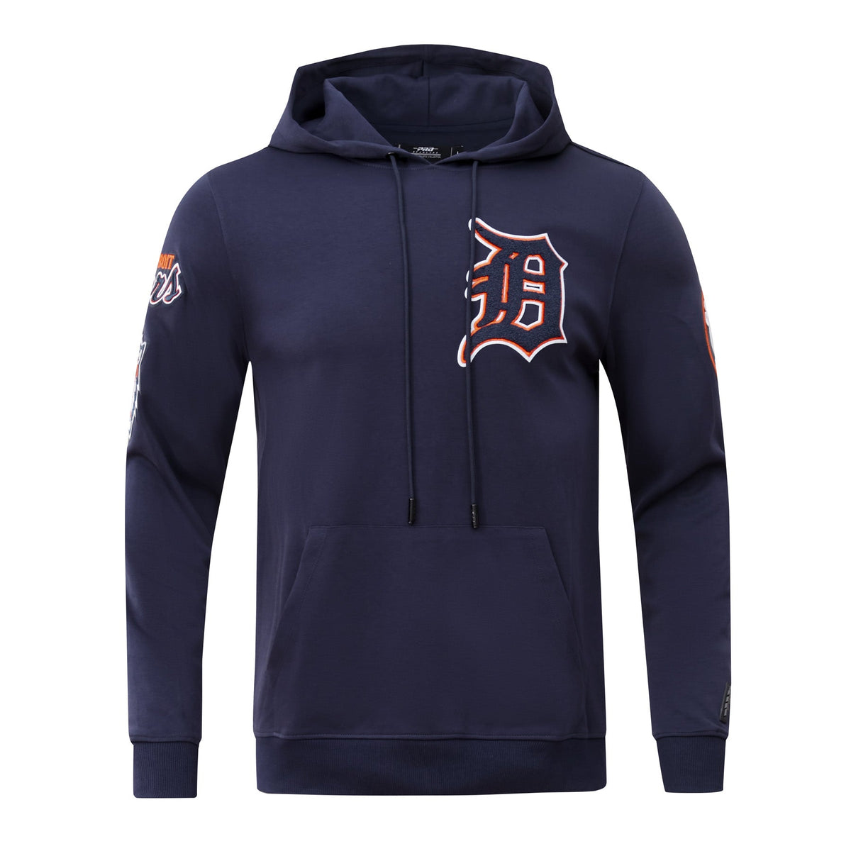 MLB DETROIT TIGERS CLASSIC CHENILLE MEN'S PULLOVER HOODIE (MIDNIGHT NAVY)