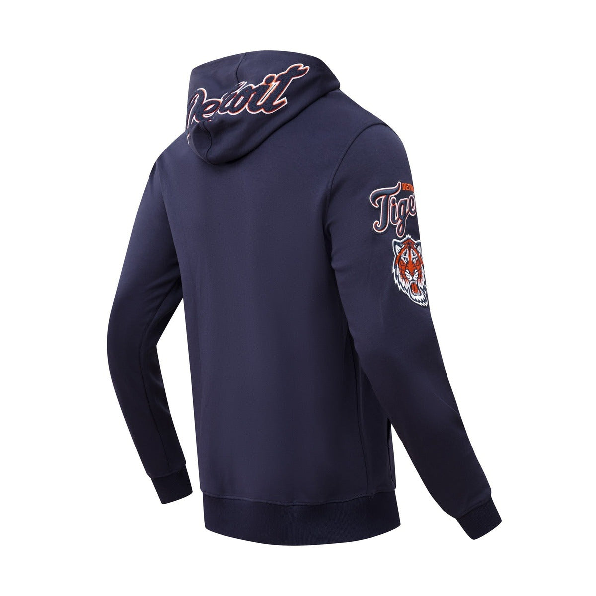 MLB DETROIT TIGERS CLASSIC CHENILLE MEN'S PULLOVER HOODIE (MIDNIGHT NAVY)