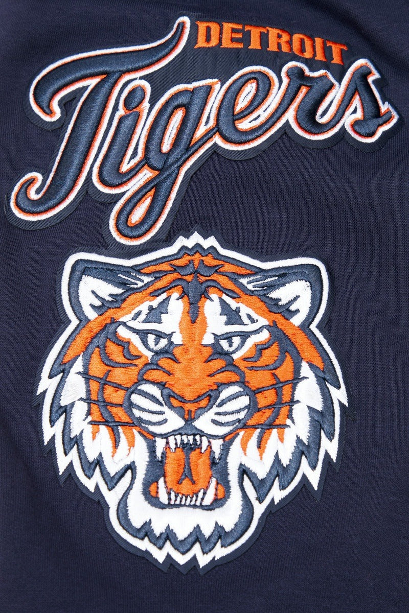 MLB DETROIT TIGERS CLASSIC CHENILLE MEN'S PULLOVER HOODIE (MIDNIGHT NAVY)