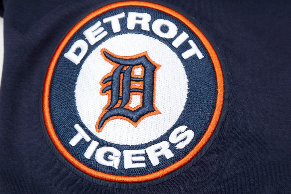 MLB DETROIT TIGERS CLASSIC CHENILLE MEN'S PULLOVER HOODIE (MIDNIGHT NAVY)