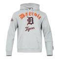 MLB DETROIT TIGERS OLD ENGLISH CHANDAIL À CAPUCHON EN MOLLETON POUR HOMME (GRIS CHINÉ)