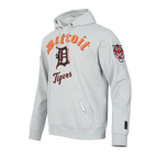 MLB DETROIT TIGERS OLD ENGLISH CHANDAIL À CAPUCHON EN MOLLETON POUR HOMME (GRIS CHINÉ)