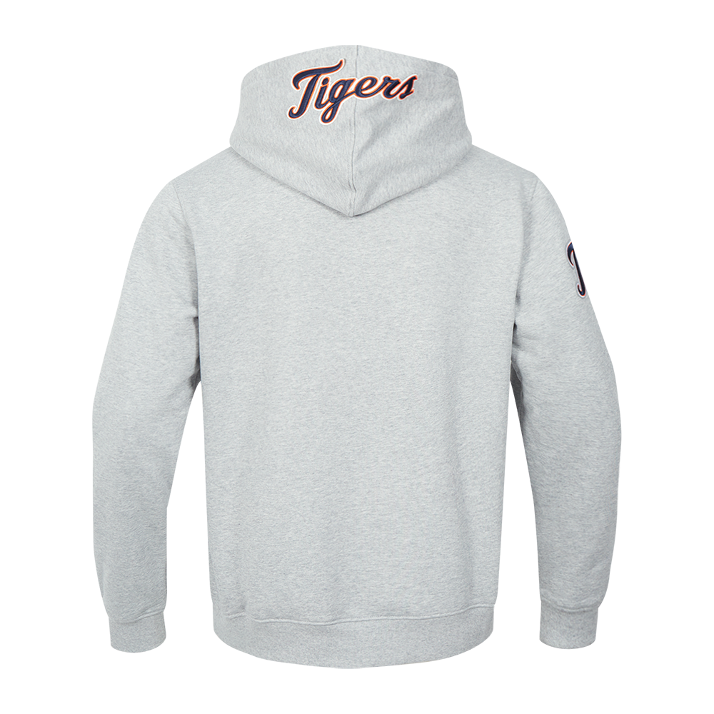 MLB DETROIT TIGERS OLD ENGLISH CHANDAIL À CAPUCHON EN MOLLETON POUR HOMME (GRIS CHINÉ)