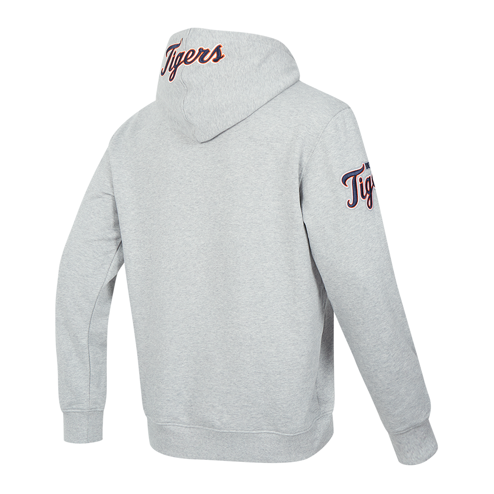 MLB DETROIT TIGERS OLD ENGLISH CHANDAIL À CAPUCHON EN MOLLETON POUR HOMME (GRIS CHINÉ)