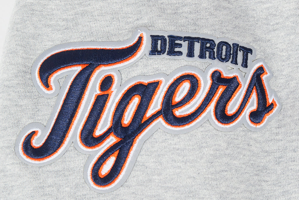 MLB DETROIT TIGERS OLD ENGLISH CHANDAIL À CAPUCHON EN MOLLETON POUR HOMME (GRIS CHINÉ)