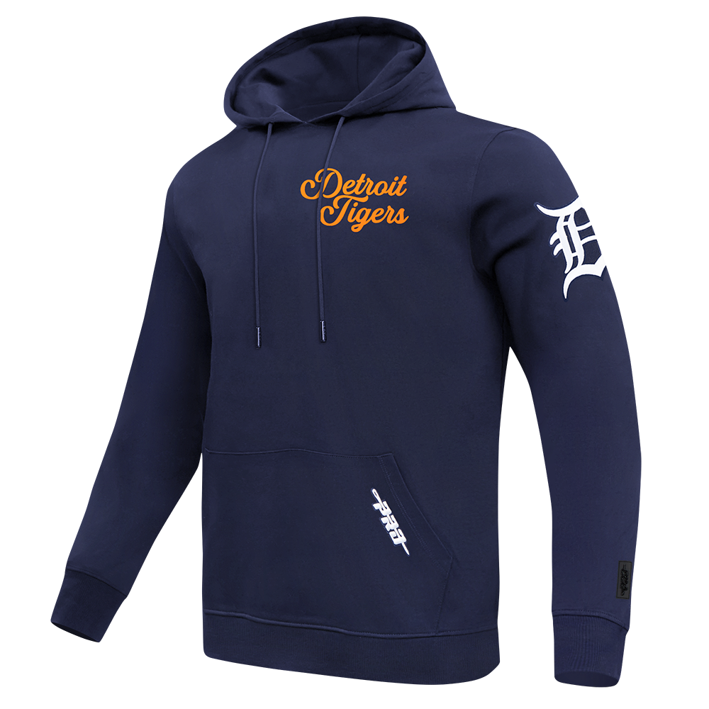 MLB DETROIT TIGERS SOUVENIR CHANDAIL À CAPUCHON EN MOLLETON POUR HOMME (MARINE MINUIT)