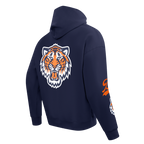 MLB DETROIT TIGERS LIVING LARGE CHANDAIL À CAPUCHON EN MOLLETON À ÉPAULES TOMBANTES POUR HOMME (MARINE MINUIT)