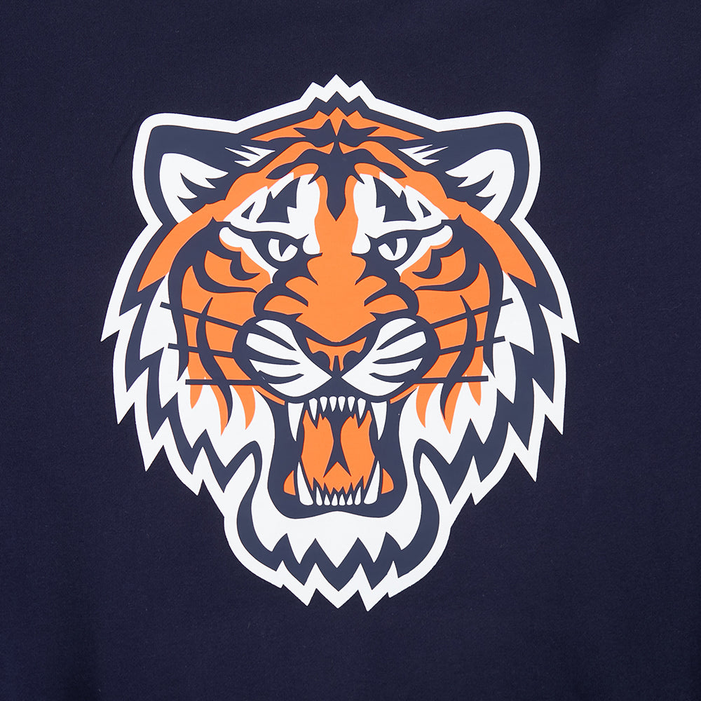 MLB DETROIT TIGERS LIVING LARGE CHANDAIL À CAPUCHON EN MOLLETON À ÉPAULES TOMBANTES POUR HOMME (MARINE MINUIT)