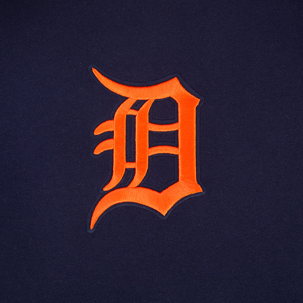 MLB DETROIT TIGERS LIVING LARGE CHANDAIL À CAPUCHON EN MOLLETON À ÉPAULES TOMBANTES POUR HOMME (MARINE MINUIT)